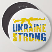 ウクライナ対ウクライナの強い支持 缶バッジ (正面&裏面)