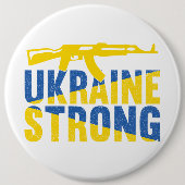 ウクライナ対ウクライナの強い支持 缶バッジ (正面)
