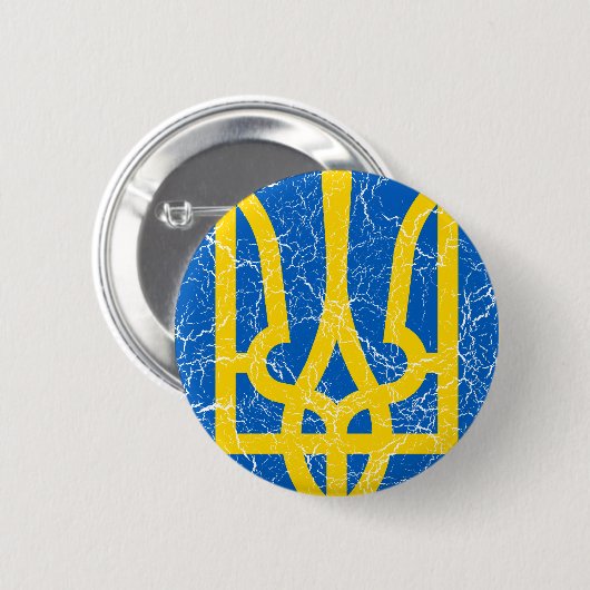 ウクライナ少し紋章付き外衣 缶バッジ (正面&裏面)