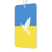 ウクライナ平和の鳩の空気清浄の国旗 カーエアーフレッシュナー (左)