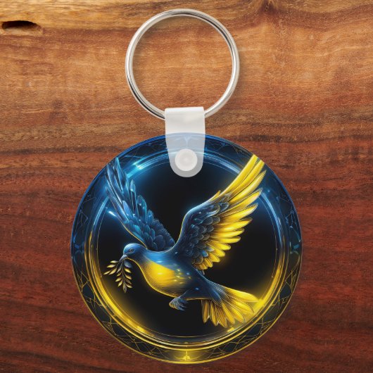 ウクライナ平和の鳩 キーホルダー (裏面)