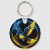 ウクライナ平和の鳩 キーホルダー (裏面)