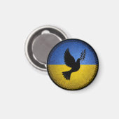 ウクライナ平和の鳩 マグネット (正面/裏面)