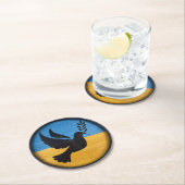 ウクライナ平和の鳩 ラウンドペーパーコースター (インサイチュ)