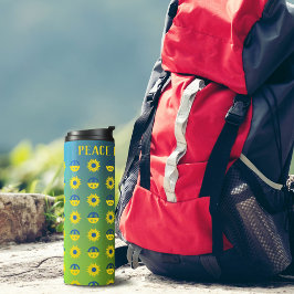 ウクライナ平和シンボルとヒマワリのための平和 タンブラー