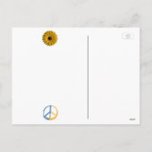 ウクライナ平和シンボルサインひまわりウクライナ戦争 シーズンポストカード (裏面)