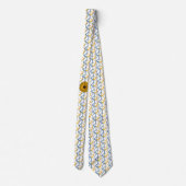 ウクライナ平和シンボルサインひまわりウクライナ戦争 ネクタイ (裏面)