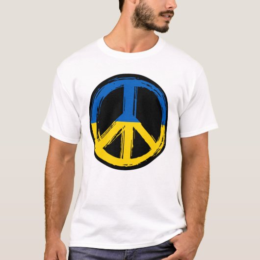 ウクライナ平和シンボル Tシャツ (正面)