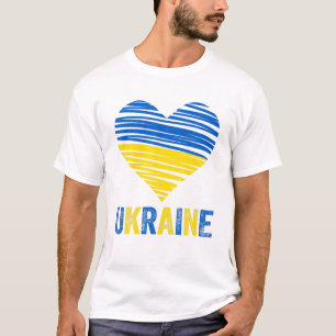 ウクライナ平和ティーウクライナ国旗ウクライナエンブレムHe Tシャツ