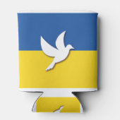 ウクライナ平和ドーブ国旗 缶クーラー (裏面)