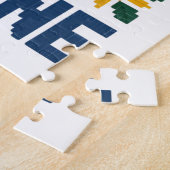 ウクライナ平和ピクセルフォーク芸術 ジグソーパズル (側面)