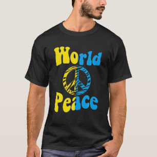 ウクライナ平和世界平和支援ウクライナ国旗 Tシャツ