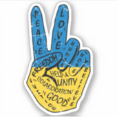 ウクライナ平和愛の自由 シール (正面)