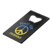 ウクライナ平和 クレジットカード栓抜き (正面アングル)