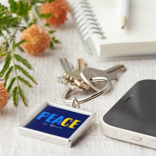 ウクライナ広場キーチェーン平和 キーホルダー (側面)