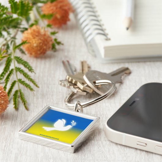 ウクライナ広場キーチェーン平和 キーホルダー (側面)