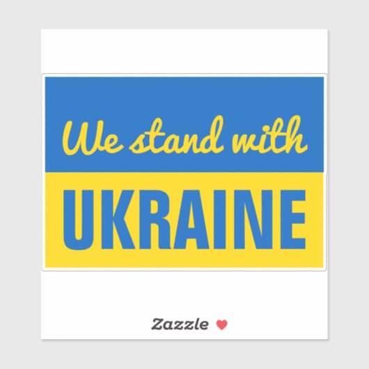 ウクライナ愛国支援平和ウクラニア国旗の車 シール (シート)