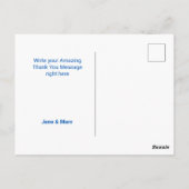 ウクライナ感謝カード モダンなタイポグラフィーポストカード ポストカード (裏面)