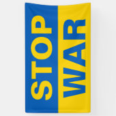 ウクライナ戦争を止めろ ウクライナ人 横断幕 (縦)