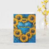 ウクライナ戦争メモリアルカード 決して忘れないで カード (黄色い花)