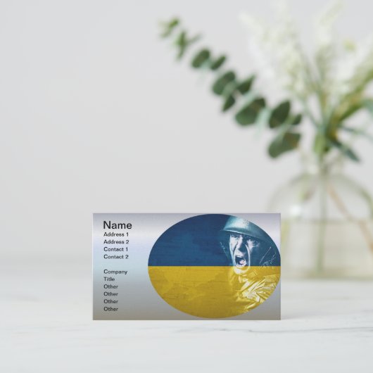 ウクライナ戦争平和兵 名刺 (スタンド正面)