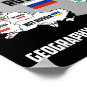ウクライナ支持 ヨーロッパ地図 ロシア不支持 ポスター (角)