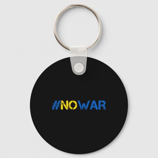 ウクライナ支援 反戦Tシャツ #nowar Stand With U キーホルダー (正面)