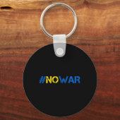 ウクライナ支援 反戦Tシャツ #nowar Stand With U キーホルダー (正面)