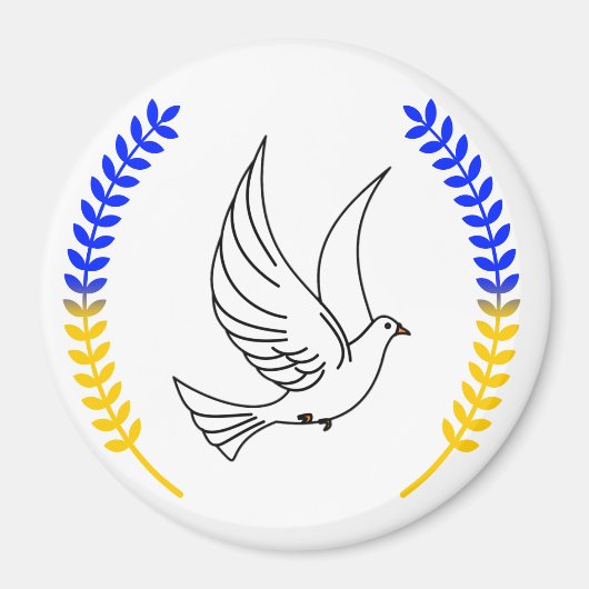 ウクライナ支援.I stand with Ukraine!!!!!マグネット マグネット (正面)