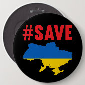 ウクライナ救 缶バッジ (正面&裏面)