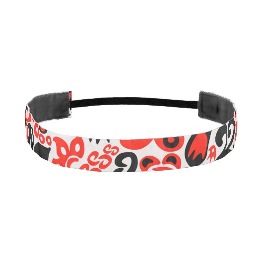 ウクライナ民族フォークアート花のパターンの添付 アスレチックヘッドバンド (正面)