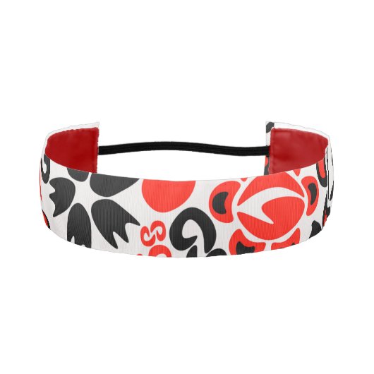 ウクライナ民族フォークアート花のパターンの添付 アスレチックヘッドバンド (正面)