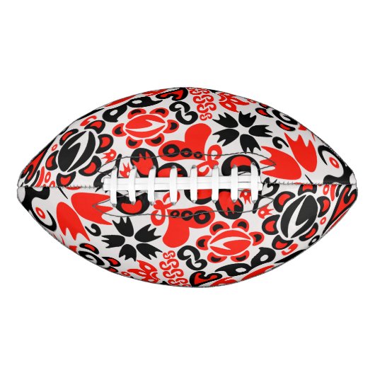 ウクライナ民族フォークアート花のパターンの添付 アメリカンフットボール (正面)