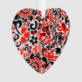 ウクライナ民族フォークアート花のパターンの添付 オーナメント (正面)