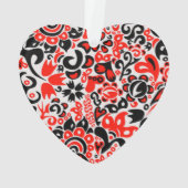 ウクライナ民族フォークアート花のパターンの添付 オーナメント (裏面)