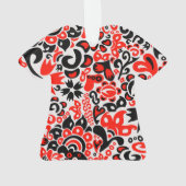 ウクライナ民族フォークアート花のパターンの添付 オーナメント (裏面)