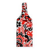 ウクライナ民族フォークアート花のパターンの添付 カッティングボード (正面)