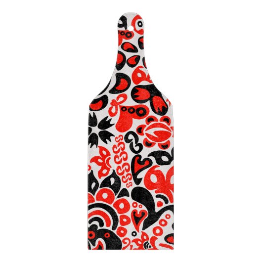 ウクライナ民族フォークアート花のパターンの添付 カッティングボード (正面)