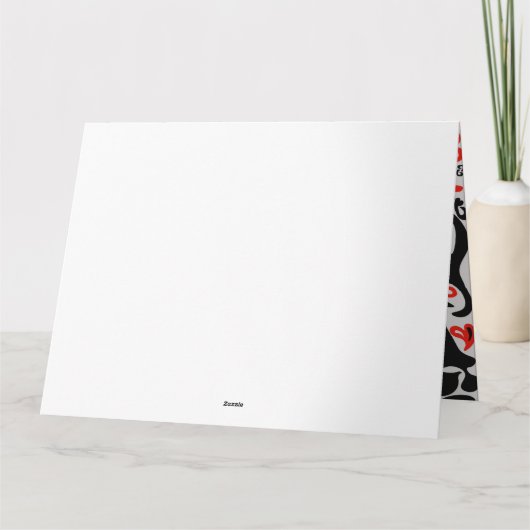 ウクライナ民族フォークアート花のパターンの添付 カード (裏面)