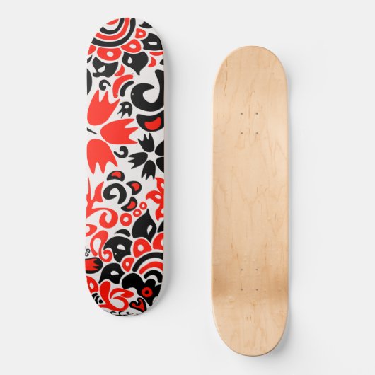 ウクライナ民族フォークアート花のパターンの添付 スケートボード (正面)