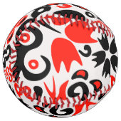 ウクライナ民族フォークアート花のパターンの添付 ソフトボール (正面左)