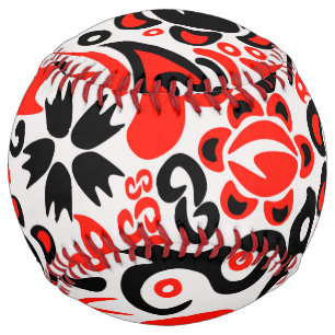 ウクライナ民族フォークアート花のパターンの添付 ソフトボール