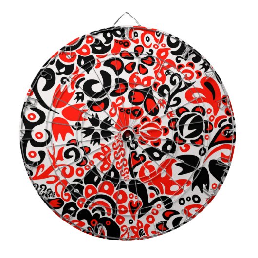 ウクライナ民族フォークアート花のパターンの添付 ダーツボード (正面)