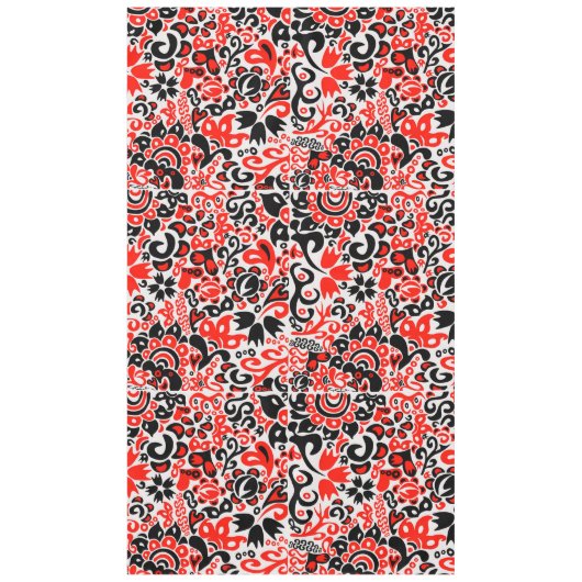 ウクライナ民族フォークアート花のパターンの添付 テーブルクロス (正面)