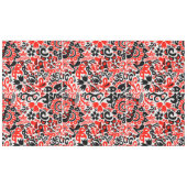 ウクライナ民族フォークアート花のパターンの添付 テーブルクロス (正面(横))