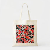 ウクライナ民族フォークアート花のパターンの添付 トートバッグ (正面)