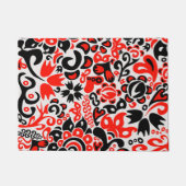 ウクライナ民族フォークアート花のパターンの添付 ドアマット (正面)