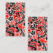 ウクライナ民族フォークアート花のパターンの添付 ノートカード (正面/裏面)