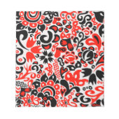 ウクライナ民族フォークアート花のパターンの添付 ノートパッド (正面)