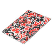 ウクライナ民族フォークアート花のパターンの添付 ノートパッド (アングル)